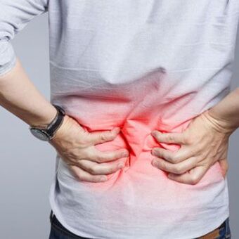 lower back pain in man